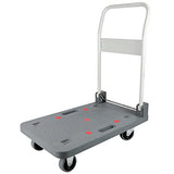 Flatbed Platform Trolley Heavy Duty Steel Dolly Cart on Wheels