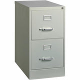 2-Drawer Vertical File with Lock, 15 by 25 by 28-3/8-Inch, Light Gray