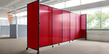 Versare Polycarbonate StraightWall Sliding Portable Partition - Dark Gray