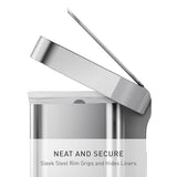 simplehuman 45 Liter / 12 Gallon Liter Rectangular Hands-Free Kitchen Step Trash Can with Soft-Close Lid