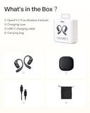 Open-Ear Headphones, True Wireless Bluetooth Earphones with Microphone, Earhook Earbuds with 48 Hours, Black SHOKZ