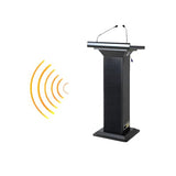Podium Stand with Speaker and Microphone, Pulpit Podium with Microphone Speakers