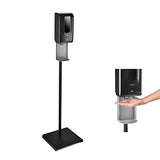 Luxton Automatic Hand Sanitizer Dispenser - Sanitizing Station, Steel Floor Stand, Drip Catcher Dish - Touchless Auto Sensor