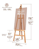 Painting Easel for Adults, Adjustable Heavy-Duty Wooden Art Easel for Painting