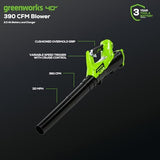 Greenworks 40V Cordless String Trimmer + Leaf Blower Combo Kit, 2.0Ah Battery and Charger Included