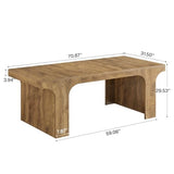 70.9-Inch Executive Desk, Large Wooden Computer Office Desk, Modern Writing Table Business Workspace Home Office Furniture