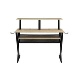 47" Computer Desk With Top Storage, Studio Desk For Music Production