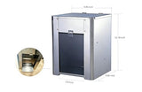 6.8L(15 lbs) Gravity Dog Feeder – Stainless Steel Automatic Pet Food Dispenser, No Power Outdoor Dog Feeder, for cat and Small Dog, Wall Mount or Floor Pet Feeding Station,Weather-Resistant