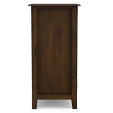 SIMPLIHOME Burlington 54" Wide Solid Wood TV Stand in Mahogany Brown