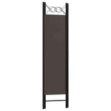 Zexlorith 3-Panel Room Divider, Foldable Fabric Partition Screen, Brown