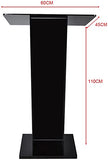Lectern Podium Stand,Clear Podium Clear Podium Stand, Portable Schools Church Office with Wide Reading Countertop Surface