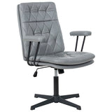 EYYTHUNG Home Desk Chair No Wheels with Arms Crossleg Stationary