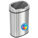 13 Gallon Oval Sensor Trash Can with Odor Filter, 50 Liter Automatic Kitchen Garbage Bin