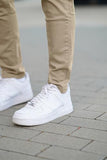 GINGTTO Skinny Jeans Men Tapered Leg Khaki Jeans for Men Elastic Waist Athletic 28