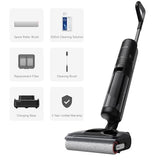 DREAME H12 Pro FlexReach Wet Dry Vacuum Cleaner, 0 Tangle Cordless Vacuum Mop All-in-One for Hard Floors, 180° Lie-Flat Floor Cleaner Machine with 194°F Hot Self-Cleaning, 50Mins Runtime