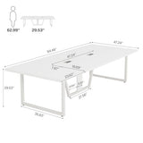 Tribesigns 8FT Conference Table Set of 2, Large Meeting Podcast Table
