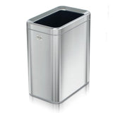 Open Trash Can - 2.6 Gallon (10 Liter) Small Metal Waste Basket with Removable Bucket for Narrow Spaces