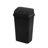 Sterilite Swing Top Wastebasket, Trash Can, 13 Gallon, Black, 16-Pack