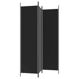Zexlorith 3-Panel Room Divider, Folding Fabric Privacy Screen, Black