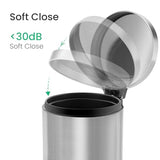 Cesun 1.2 Gallons Small Black Trash Can, Bathroom Garbage Can with Lid