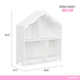 Evolur Barbie Rose Hutch/Bookcase – 7 Spacious Shelves for Toys, Books, and Keepsakes