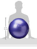 Gaiam 05-51980 Total Body Balance Ball Kit - Includes 55cm Anti-Burst Stability Exercise Yoga Ball, Air Pump & Workout Video - Purple Gaiam