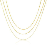 YOIHUR Gold Layered Necklaces for Women, 14K Gold Plated Dainty Chain Choker Necklaces Herringbone Gold Necklaces Jewelry Gift for Women