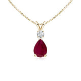 Angara Ruby Teardrop Necklace