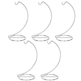 H&D HYALINE & DORA 9 Inch Ornament Display Stand Air Plant Holder Terrariums Hanger Silver Ornament Hangers for Christmas Halloween Home Party Decor(5 Pack)