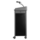 Oklahoma Sound Greystone Mobile Presentation Lectern with Wireless