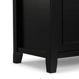 SIMPLIHOME Amherst 54" Wide Solid Wood TV Stand in Black