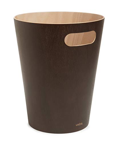 Gallon Modern Wooden Trash Can Wastebasket Umbra