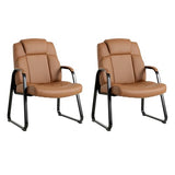 Okeysen Big & Tall Waiting Room Chairs Set of 2, PU Leather Reception Guest Chair with Padded Arm Rest