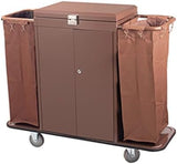 Heavy-Du Rolling Service Cart for Hotels - Laundry Trolley, Sto Cart, Commercial Cleaning Carts, & Space-Saving with Wheels