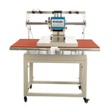 PUQEOAO 20x28 Pneumatic Dual Platen Auto Heat Press Machine Commercial g Function, Sublimation Transfer for ProfT-Shirt Printing Press with Adjustable
