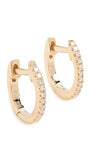 By Adina Eden Women's 14k Gold Fine Diamond Huggie Earrings