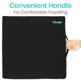 Vive Wheelchair Cushion - Gel Seat Pad for Coccyx, Orthopedic Back Support, Sciatica & Tailbone Pain Relief - Waterproof Cover