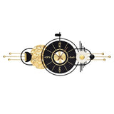 AXAORIRA 47x19 Inches Large Modern Decorative Wall Clock, Abstract Non-Ticking Battery Operated Analog Clocks for Living Room, Bedroom, Home & Office - Easy to Read
