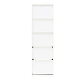 Furinno LUDER Book Shelf, 5-Tier Bookshelf, Bookcase with Open Shelves, 9.4 x 15.8 x 52, Easy Assembly