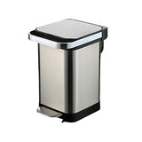 This 25L Stainless Steel Pedal Trash Can - Bin with Lid for Kitchen Living Room & Bathroom