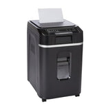 200-Sheet Auto Feed Crosscut Paper Shredder with Pullout Basket, Black Amazon Basics