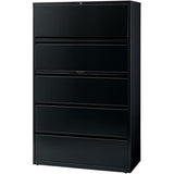 Pemberly Row 42-in Wide Metal Lateral Filing Cabinet, Black Powder Coat Finish