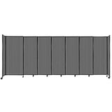Versare Polycarbonate StraightWall Sliding Portable Partition - Dark Gray