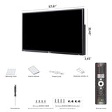 SYLVOX 65'' Outdoor Google TV Weatherproof 4K Television, Built-in Chromecast Voice Assistant SYLVOX