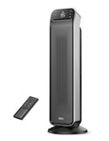 DREO Space Heater Indoor, 25" 11.5ft/s Fast Portable Room Heater with Remote and Thermostat, 3 Modes, Overheating & Tip-Over Protection, Electric Heaters for Indoor Use Large Room, Bedroom, Silver