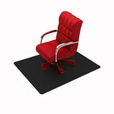 Black Vinyl Rectangular Chair Mat for Hard Floor - 48" x 60
