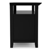 SIMPLIHOME Amherst 54" Wide Solid Wood TV Stand in Black