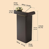 Bcofo Heavy Duty Metal Speech Stand Podium Lectern with Storage Shelves