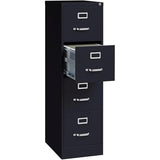 Scranton & Co 22" 4-Drawer Metal Letter Width Vertical Filing Cabinet in Black, Lockable