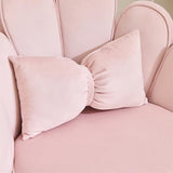 VINGLI Petal Makeup Vanity Chair with Back,Flower Cute Girls Desk Chair